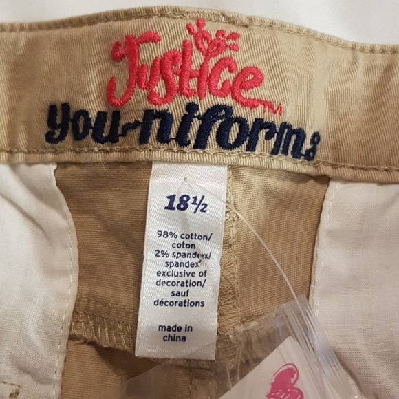 Justice girls NWT uniform shorts size 18 1/2 - Picture 3 of 4